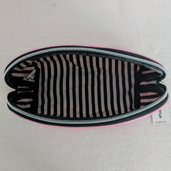 marc tetro Golden Retriever Large Cosmetic Case Pouch Bag PVC Saffiano Pink NWT - Picture 10 of 12